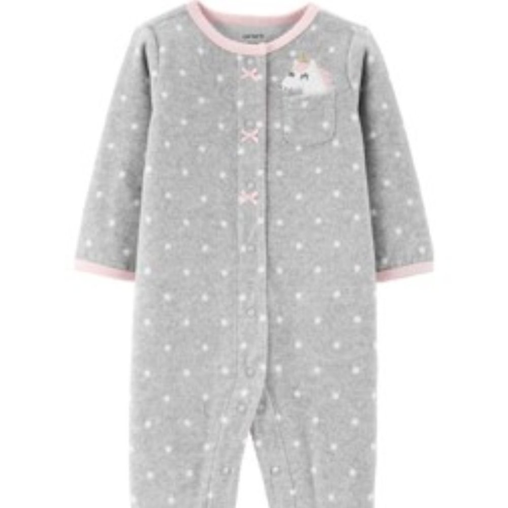 Carter's | Baby Unicorn Snap-Up Fleece Sleep-WARM
